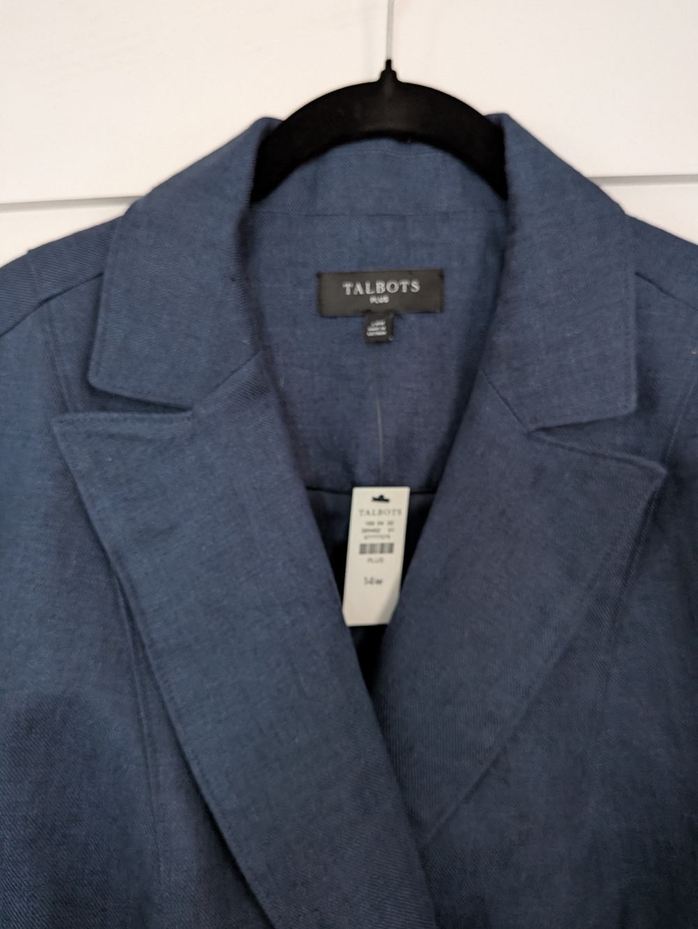 Talbots Navy Linen-Blend Blazer